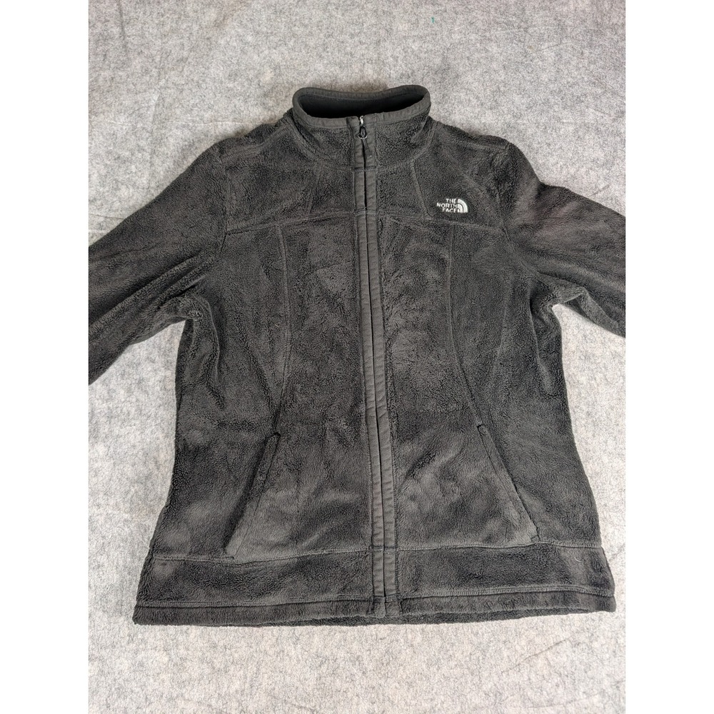 The North Face Osito Full Zip Fleece Jacket Charcoal Gray Womens L High Pile - Picture 4 of 9